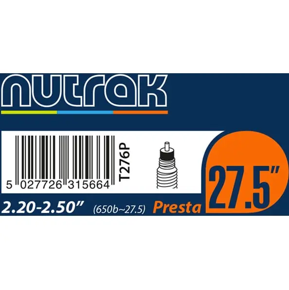 Nutrak 27.5" or 650B x 2.2 - 2.5 Presta inner tube